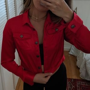 Urban Outfitters Red Satin Crop